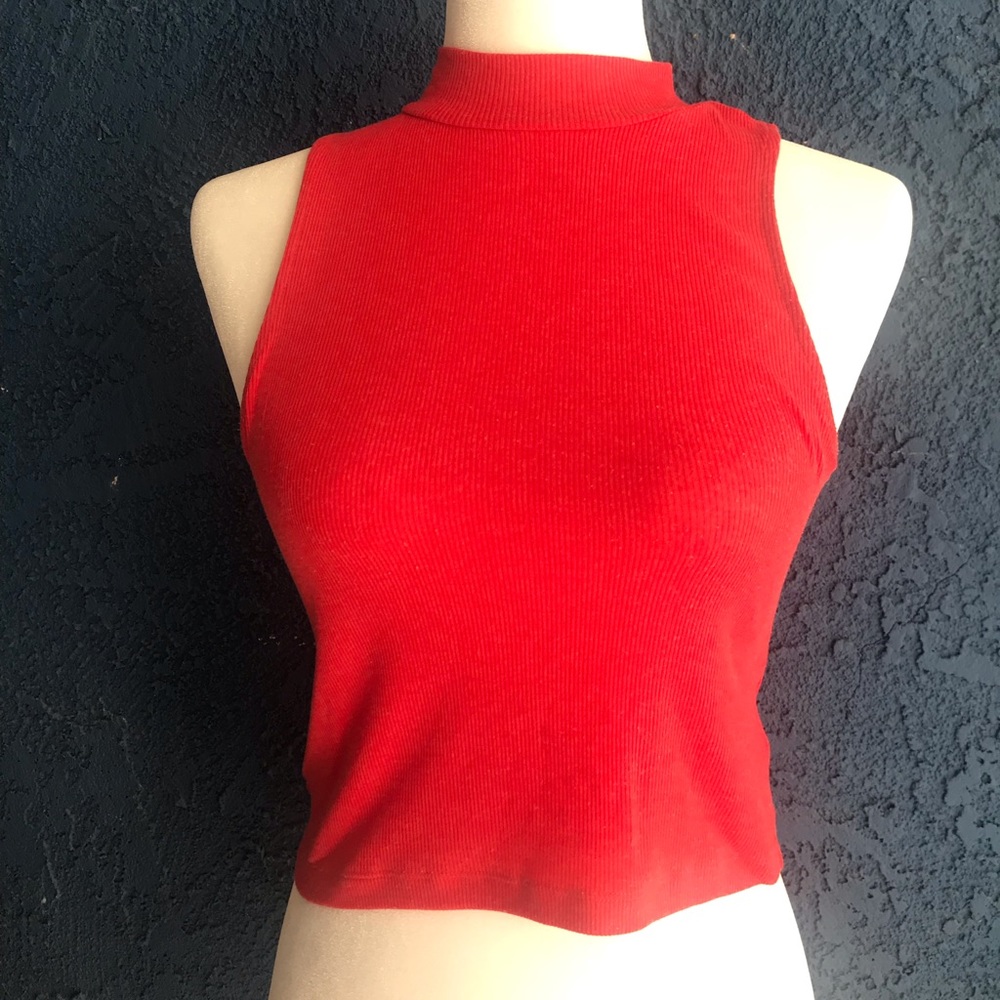Turtle neck cropped top